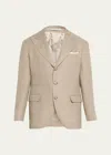 Brunello Cucinelli Men's Linen Peak-lapel Two-piece Suit In C068 Sage