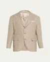 Brunello Cucinelli Men's Linen Peak-lapel Two-piece Suit In Sage