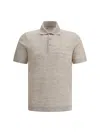 Brunello Cucinelli Linen Blend Polo Shirt With Traditional Collar
