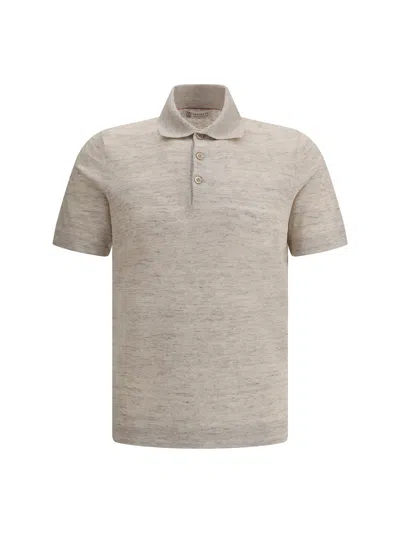 BRUNELLO CUCINELLI BRUNELLO CUCINELLI MEN LINEN POLO SHIRT