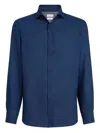 Brunello Cucinelli Men Linen Shirt In Blue