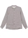Brunello Cucinelli Light Brown Button-down Shirt In Gray