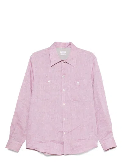 BRUNELLO CUCINELLI MEN'S LINEN SHIRT