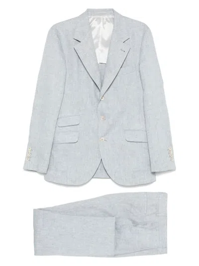 BRUNELLO CUCINELLI MEN'S LINEN SINGLE-BREASTED SUIT