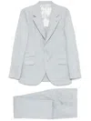 Brunello Cucinelli Linen Single-breasted Suit In Multicolor