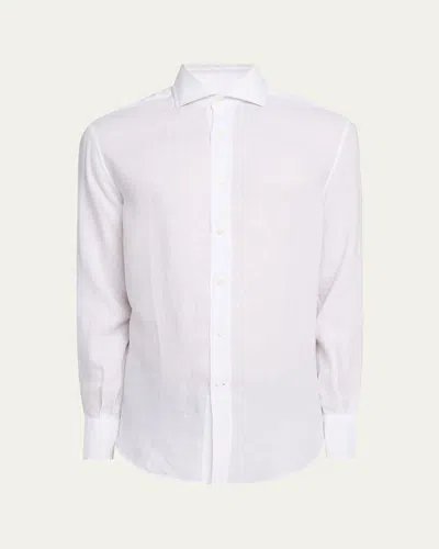 BRUNELLO CUCINELLI MEN'S LINEN SPORT SHIRT