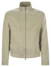 Brunello Cucinelli Men Linen, Wool And Silk Diagonal Bomber Jacket