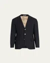 Brunello Cucinelli Men's Linen-wool Solid Suit In Black