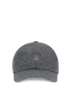 Brunello Cucinelli Logo Baseball Hat In Gray