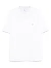 Brunello Cucinelli Men Cotton Jersey Crew-neck T-shirt With Logo And Faux-layering