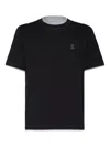 Brunello Cucinelli Slim Fit Crew-neck T-shirt In Lightweight Cotton Jersey In Black