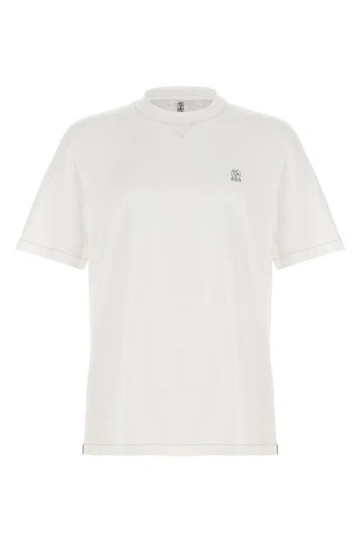BRUNELLO CUCINELLI BRUNELLO CUCINELLI MEN LOGO EMBROIDERY T-SHIRT