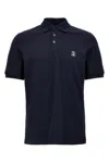 Brunello Cucinelli Man Polo Shirt Midnight Blue Size L Cotton