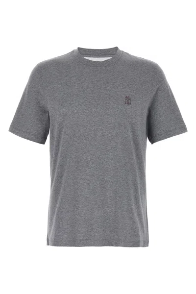 BRUNELLO CUCINELLI BRUNELLO CUCINELLI MEN LOGO PRINT T-SHIRT