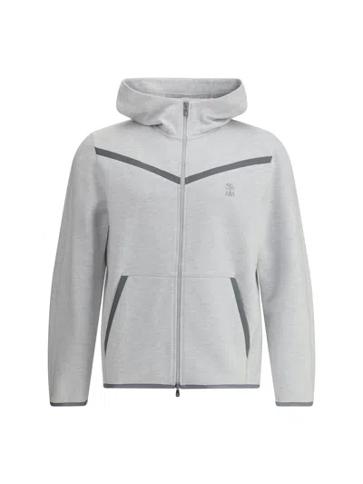 BRUNELLO CUCINELLI BRUNELLO CUCINELLI MEN LOGOED HOODIE