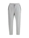 Brunello Cucinelli Men Logoed Sweatpants In Gray