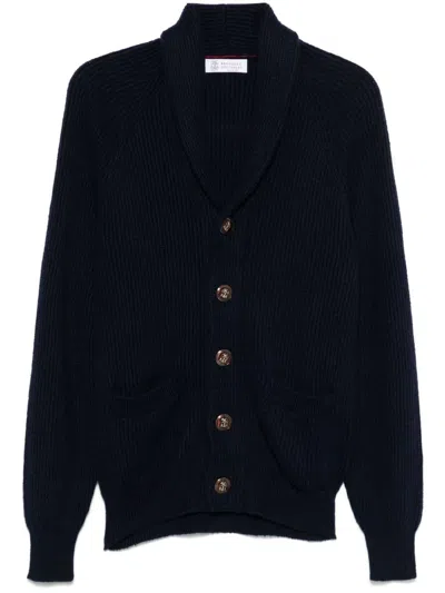 Brunello Cucinelli Men Long Sleeve Cardigan In Multicolor