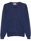 Brunello Cucinelli Men Long Sleeve Crew-neck Sweater In Multicolor