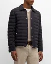 Brunello Cucinelli Quilted Shell Down Shirt Jacket In Black