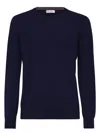 Brunello Cucinelli Cashmere Crew-neck Sweater In Blue