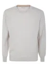 Brunello Cucinelli Light Grey Virgin Wool And Cashmere Jumper In White