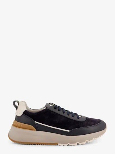 BRUNELLO CUCINELLI BRUNELLO CUCINELLI MEN LOW-TOP SUEDE SNEAKERS WITH LEATHER INSERTS
