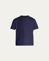 Brunello Cucinelli Men's Marled Crewneck T-shirt In Navy