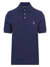 Brunello Cucinelli Men's Mc Polo T-shirt In Blue