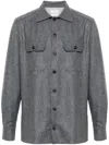 Brunello Cucinelli Wool Shirt With Straight Hem And Buttoned Hems