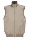 Brunello Cucinelli Thermore Padded Vest In Animal Print