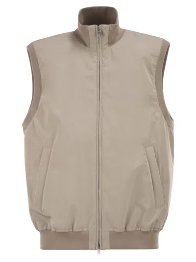 BRUNELLO CUCINELLI BRUNELLO CUCINELLI MEN MEMBRANE NYLON WAISTCOAT WITH THERMORE® PADDING