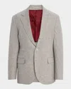 Brunello Cucinelli Men's Micro-check Houndstooth Sport Coat In Gray