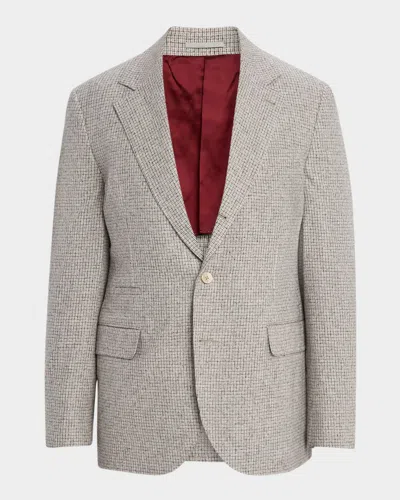 Brunello Cucinelli Men's Micro-check Houndstooth Sport Coat