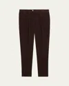 Brunello Cucinelli Men's Fine Corduroy Flat-front Pants In Brown