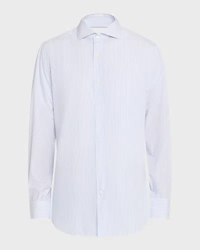 Brunello Cucinelli Men's Modern-fit Stripe Dress Shirt In C013 C013