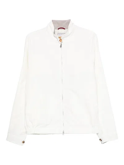 Brunello Cucinelli Men's Modern Outerwear Jacket In White