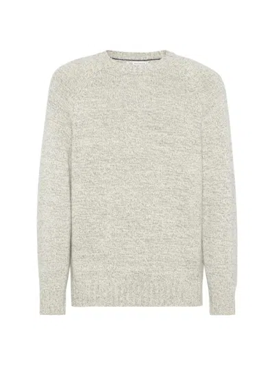 Brunello Cucinelli Men's Moulin Cashmere Sweater With Raglan Sleeves In Olive