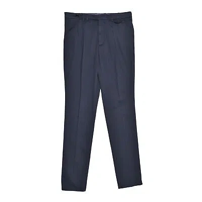 Pre-owned Brunello Cucinelli Men's Navy Blue Cotton Casual Dress Pants/trousers