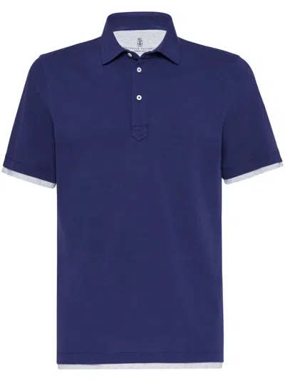 Brunello Cucinelli T-shirts And Polos Blue In Navy
