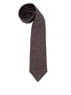 Brunello Cucinelli Men Necktie With Jacquard Pattern In Brown