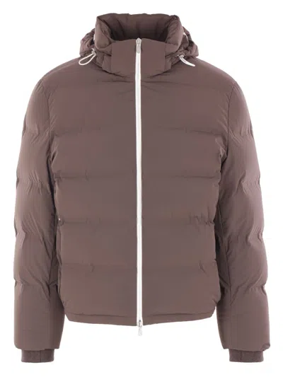 Brunello Cucinelli Men Nylon Down Jacket In Gray