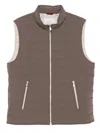 Brunello Cucinelli Men Lightweight Padded Vest In Brown