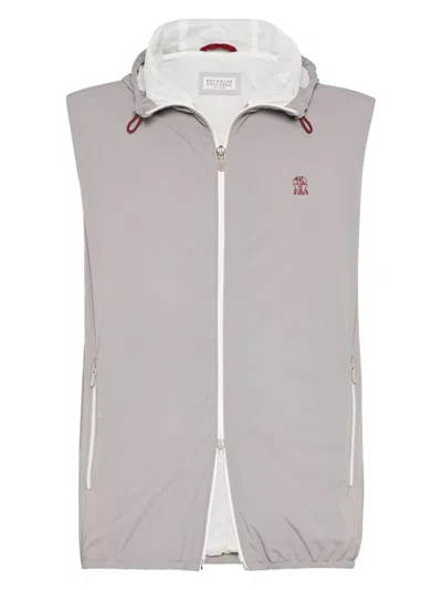 BRUNELLO CUCINELLI MEN'S NYLON DOWN VEST