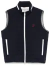 Brunello Cucinelli Gilet In Navy Blue With Front Two-way Zip Fastening In Multicolor