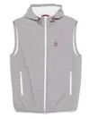 Brunello Cucinelli Men Light Grey Nylon Vest, L Luxury Jackets For Men Darveys In Animal Print