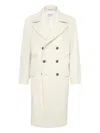 Brunello Cucinelli Men One-and-a-half-breasted Coat In White