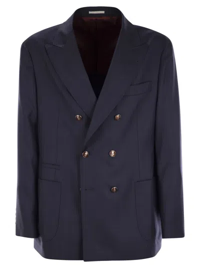 BRUNELLO CUCINELLI BRUNELLO CUCINELLI MEN ONE-AND-A-HALF-BREASTED DECONSTRUCTED JACKET IN VIRGIN WOOL