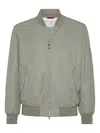 Brunello Cucinelli Zip-fastening Bomber Jacket In Gray
