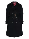 Brunello Cucinelli Double-breasted Belted Coat In Black