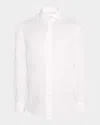 Brunello Cucinelli Men's Oxford Cotton Sport Shirt In White